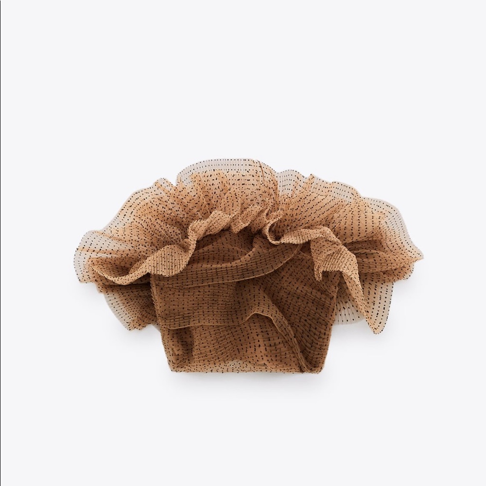 Tulle Crop Top Pale Pink